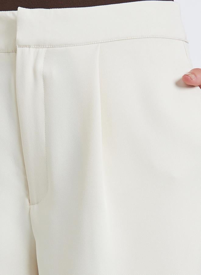 Styli Women Off-White Wide Leg Trousers - Image 3